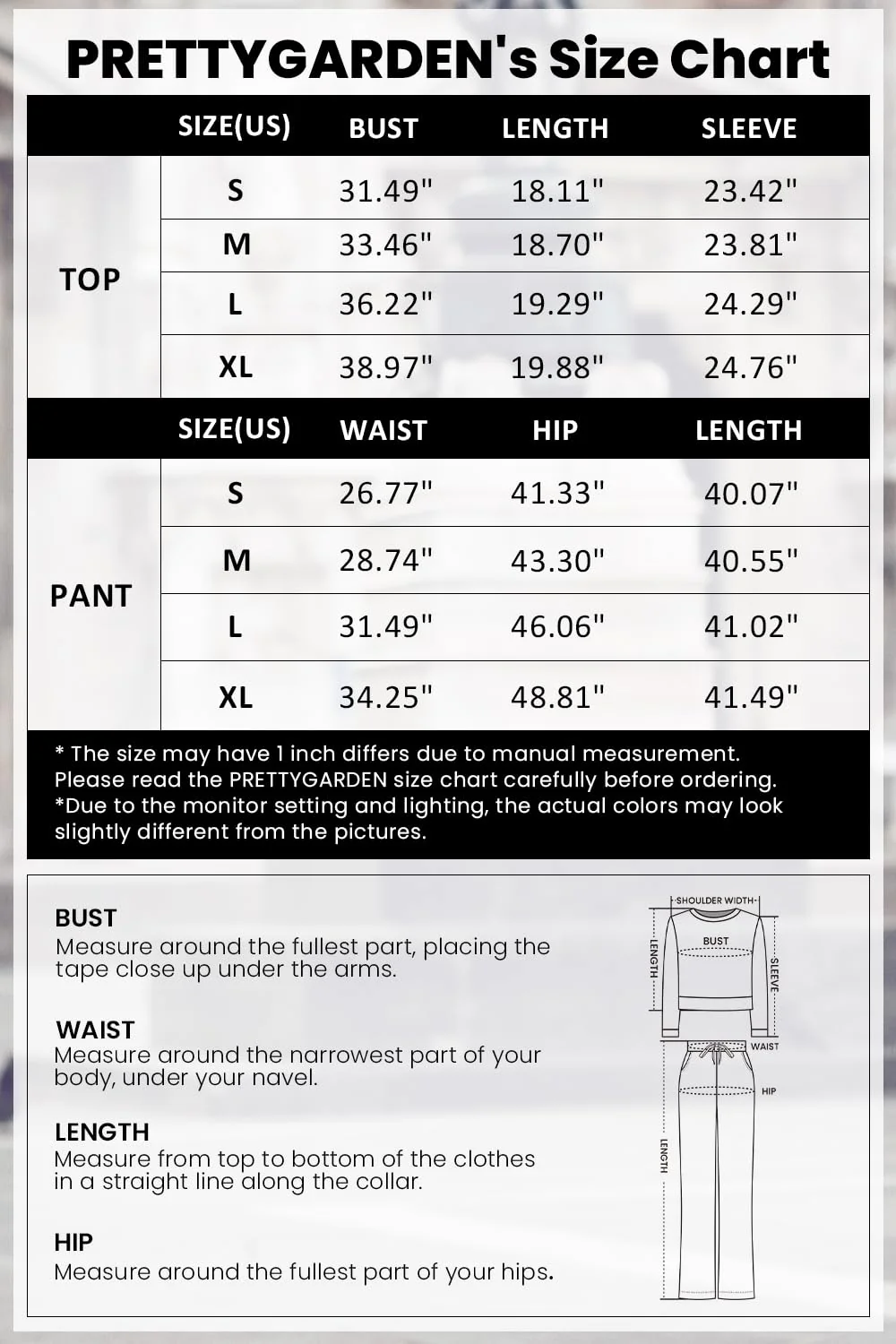 PRETTYGARDEN Women's 2 Piece Loungewear Long Sleeve Crop Top Wide Leg Palazzo Pants Set Tracksuits Casual Outfit - Image 8