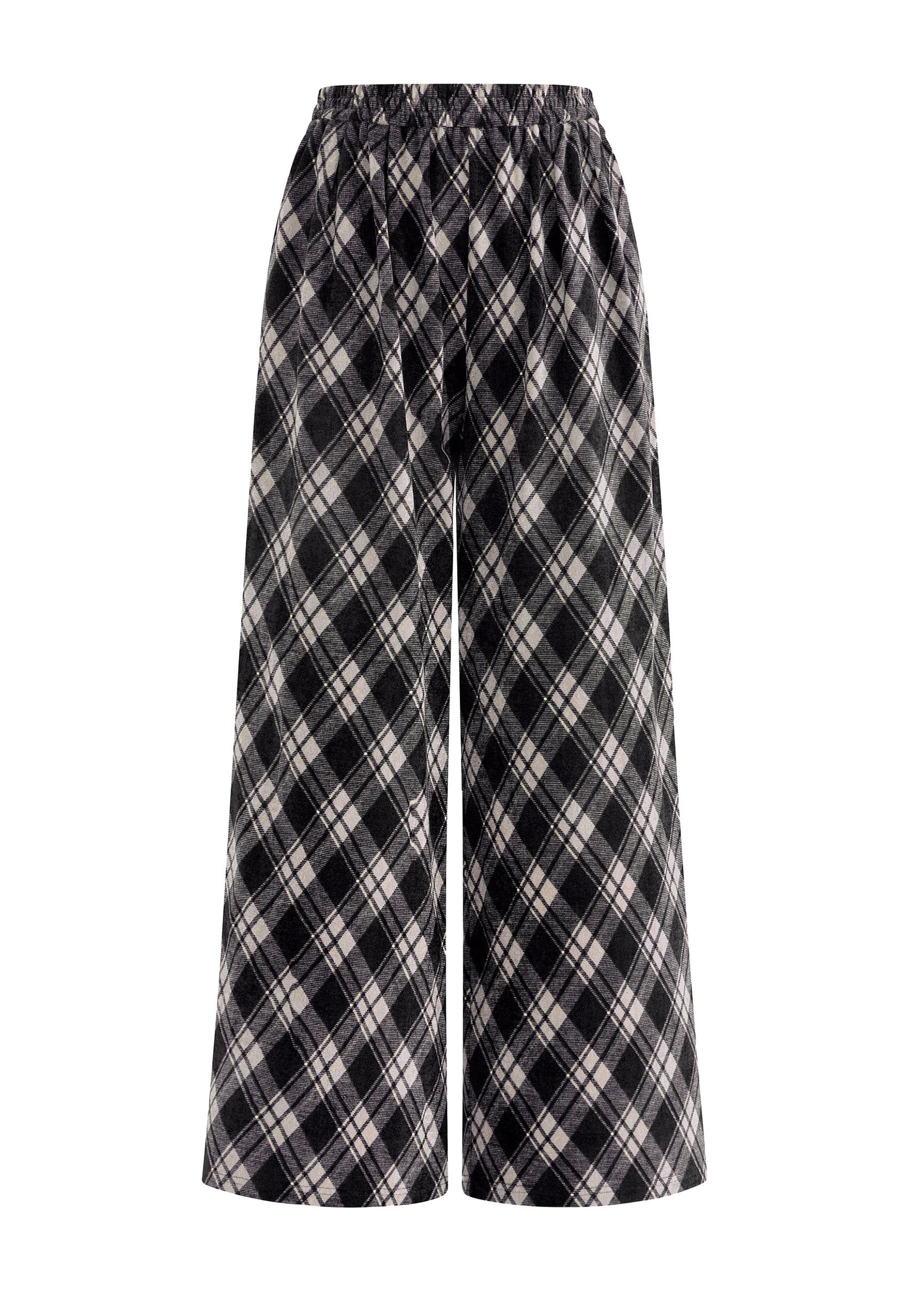 PRETTYGARDEN Casual Women's Pants Elastic Waist Palazzo Long Stretchy Wide Leg Trousers Knit Fall Outfits with Pockets - Image 34