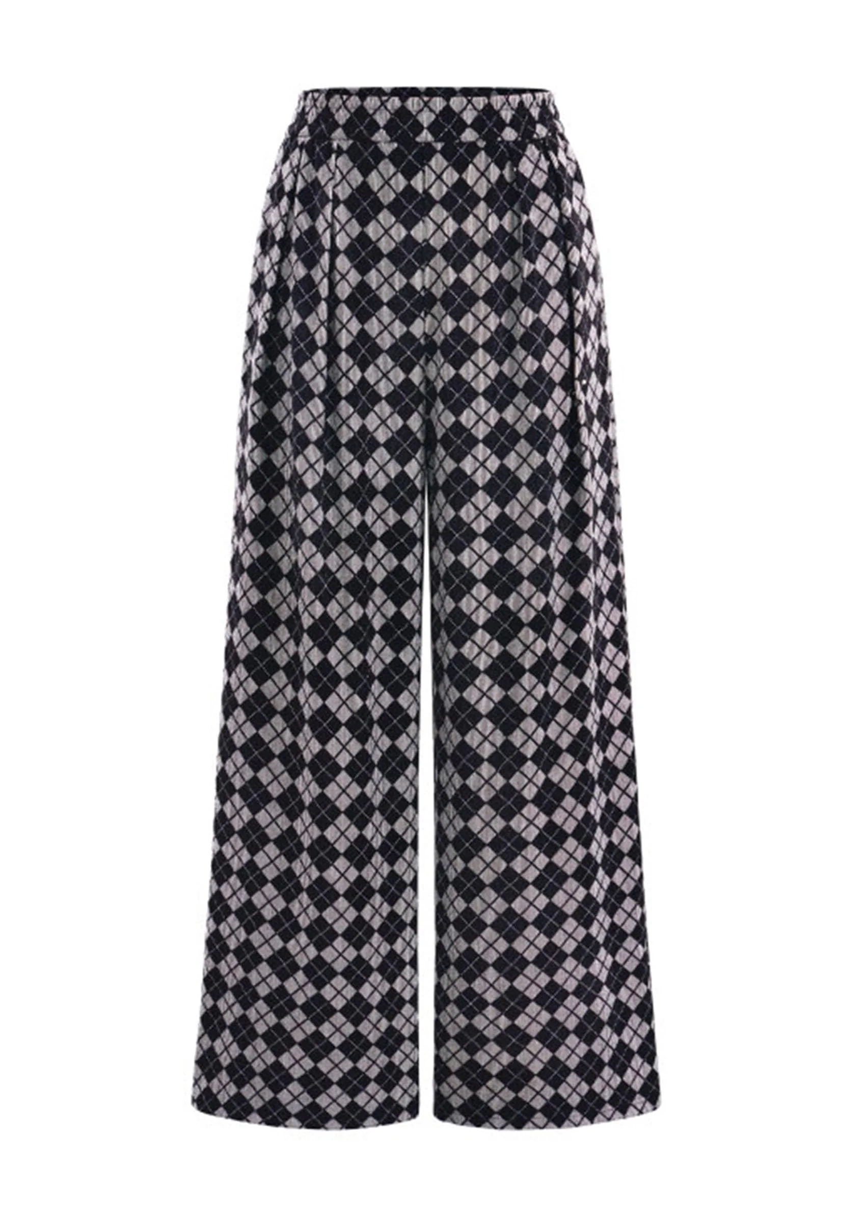 PRETTYGARDEN Casual Women's Pants Elastic Waist Palazzo Long Stretchy Wide Leg Trousers Knit Fall Outfits with Pockets - Image 46