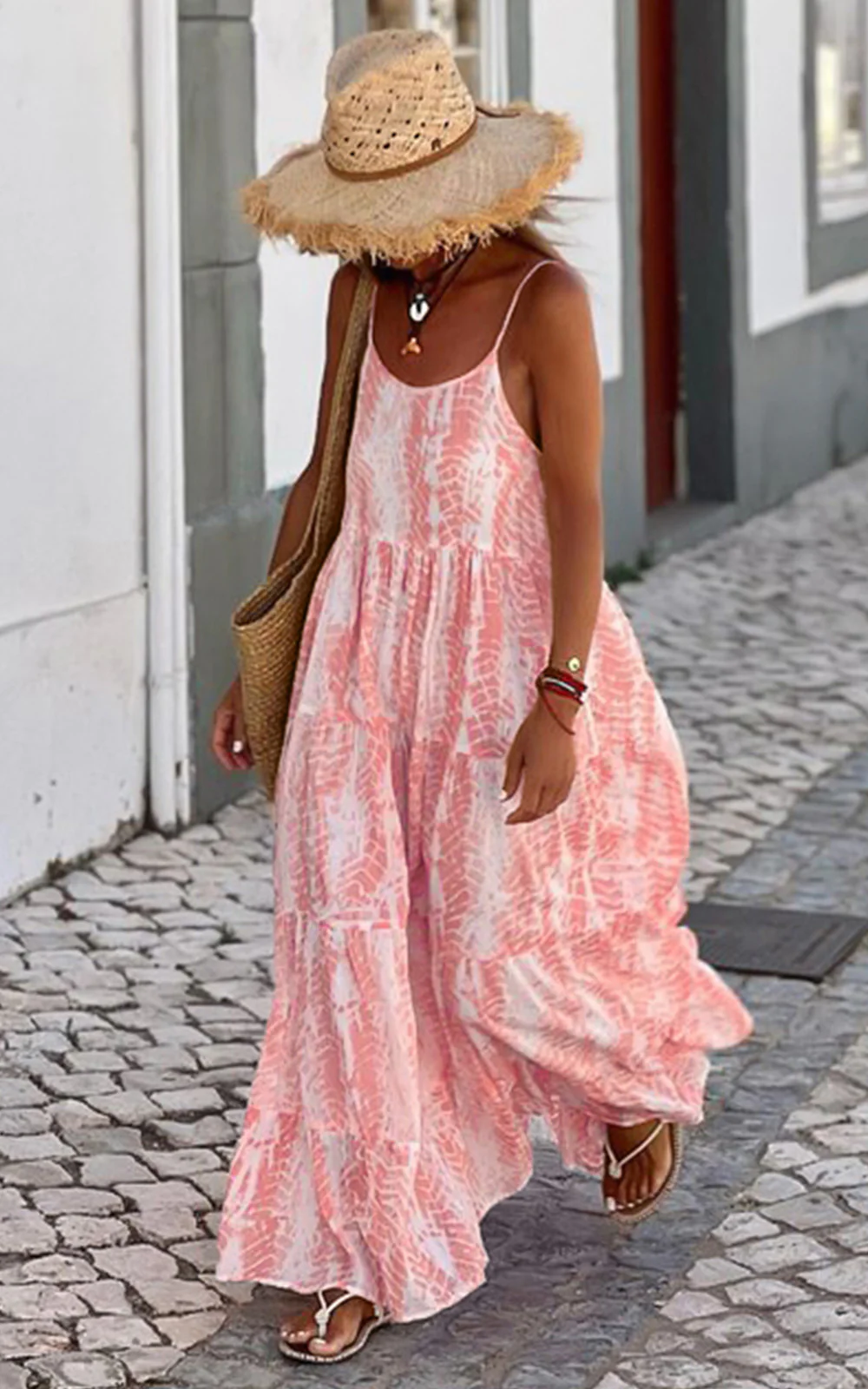 PRETTYGARDEN Women Summer Dresses Spaghetti Strap Scoop Neck Floral Maxi Dress Flowy Boho Long Sundress with Pockets - Image 26