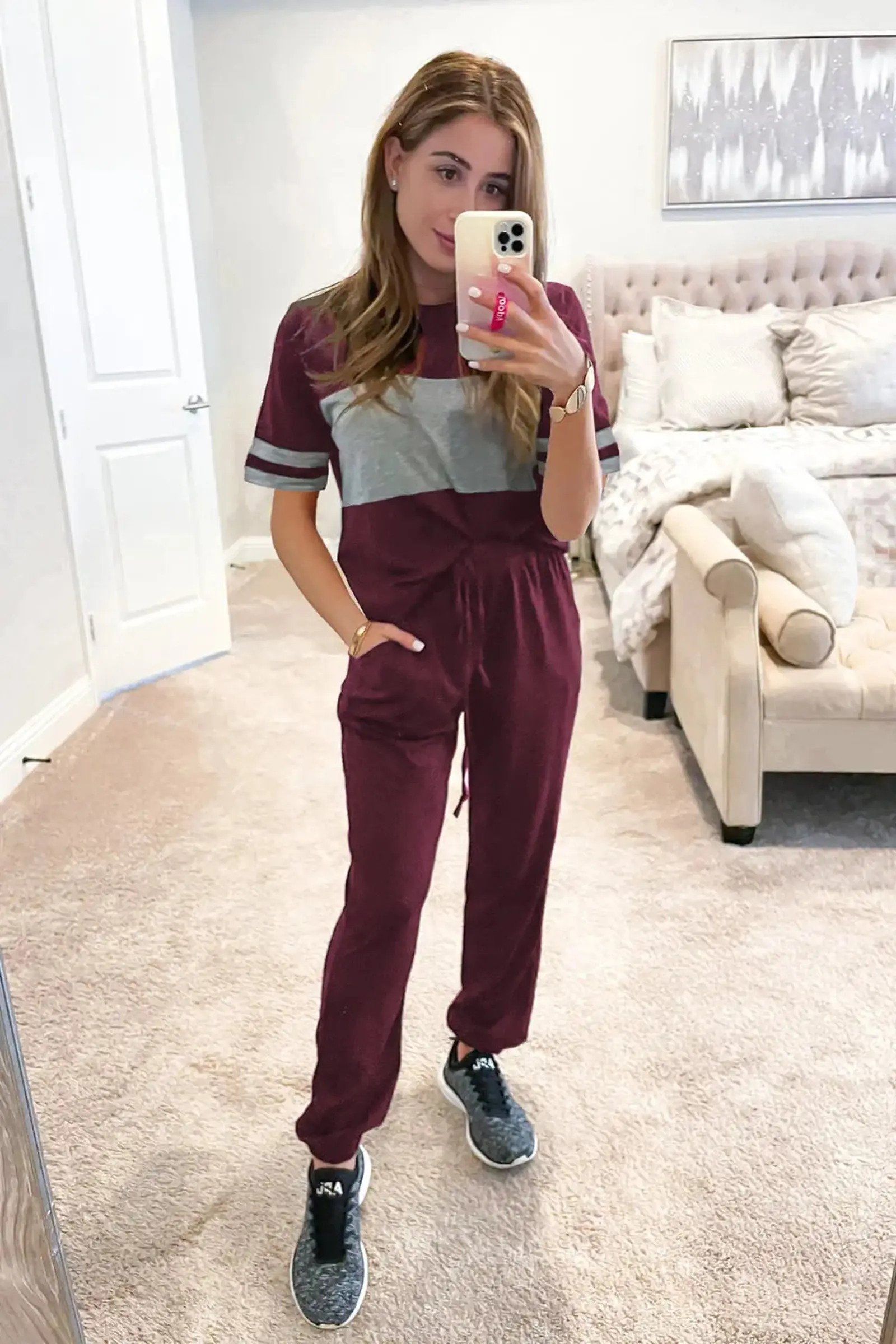PRETTYGARDEN Women's Two Piece Lounge Sets Spring Summer Jogger Pants Vacation Outfits Travel Airplane Matching Clothes - Image 3